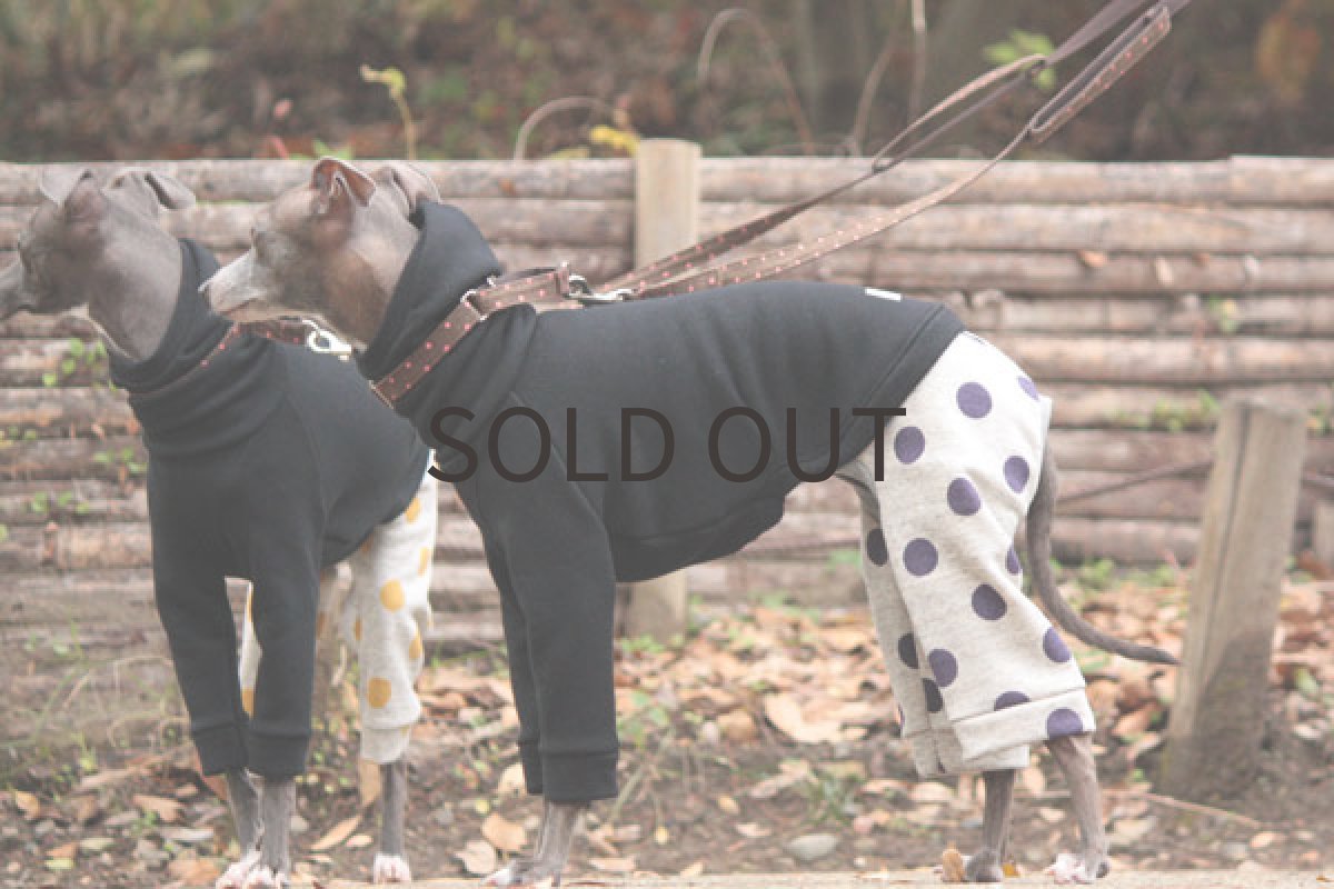 画像3: ドットロンパ重ね着風(パープル) (3)