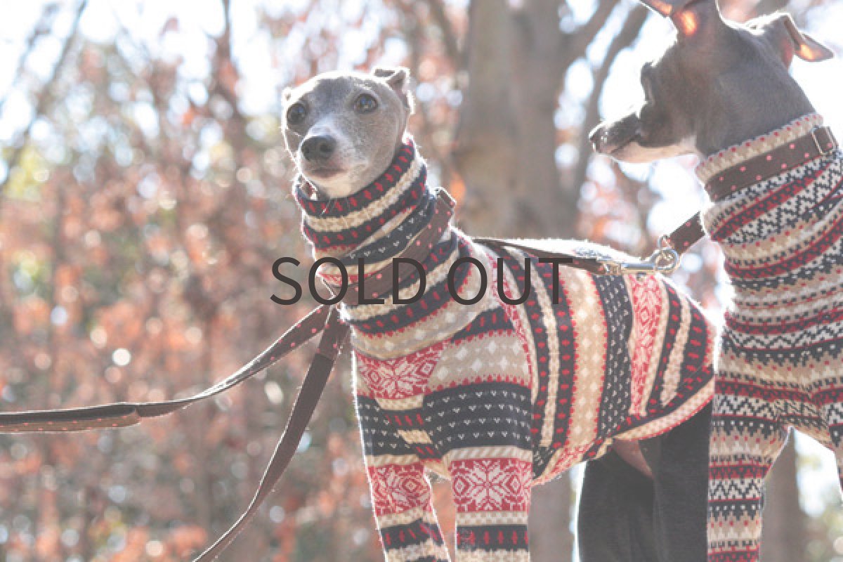 画像2: ジャガードニットロンパ重ね着風(スノー) (2)