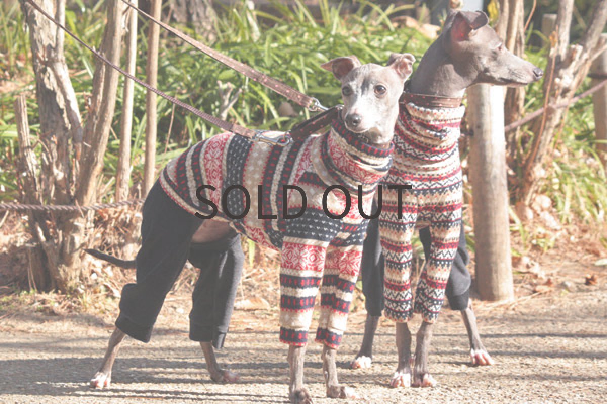 画像4: ジャガードニットロンパ重ね着風(スノー) (4)