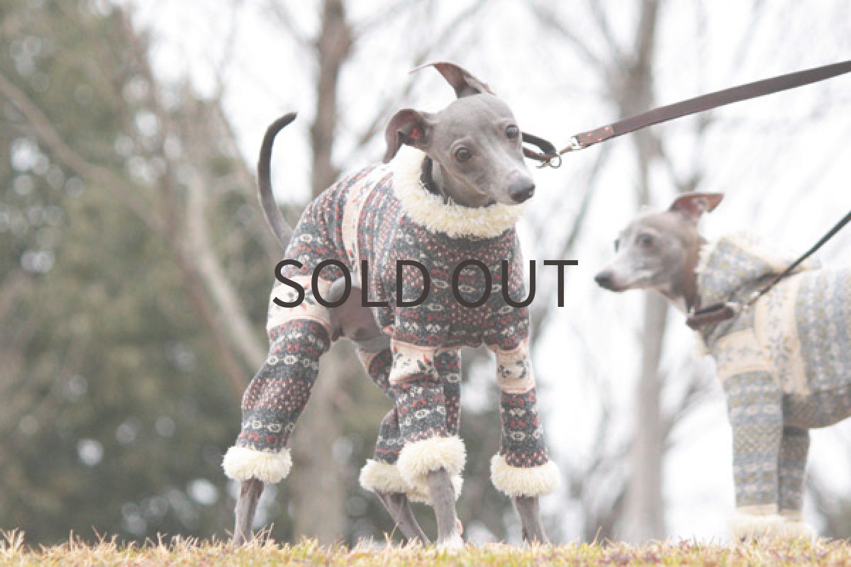 画像4: 北欧風ジャガードロンパ（オレンジ） (4)