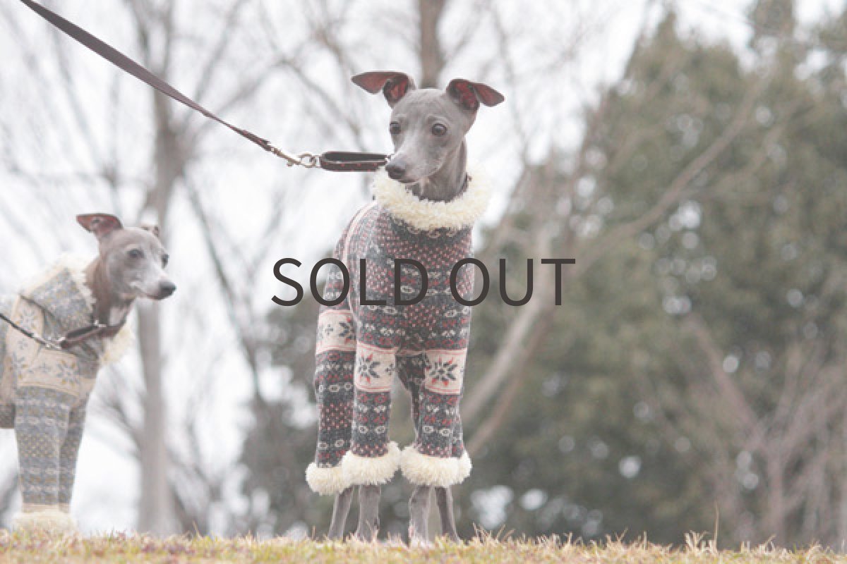 画像2: 北欧風ジャガードロンパ（オレンジ） (2)