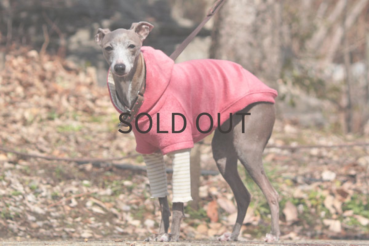 画像4: パイルパーカ重ね着風(サーモンピンク) (4)