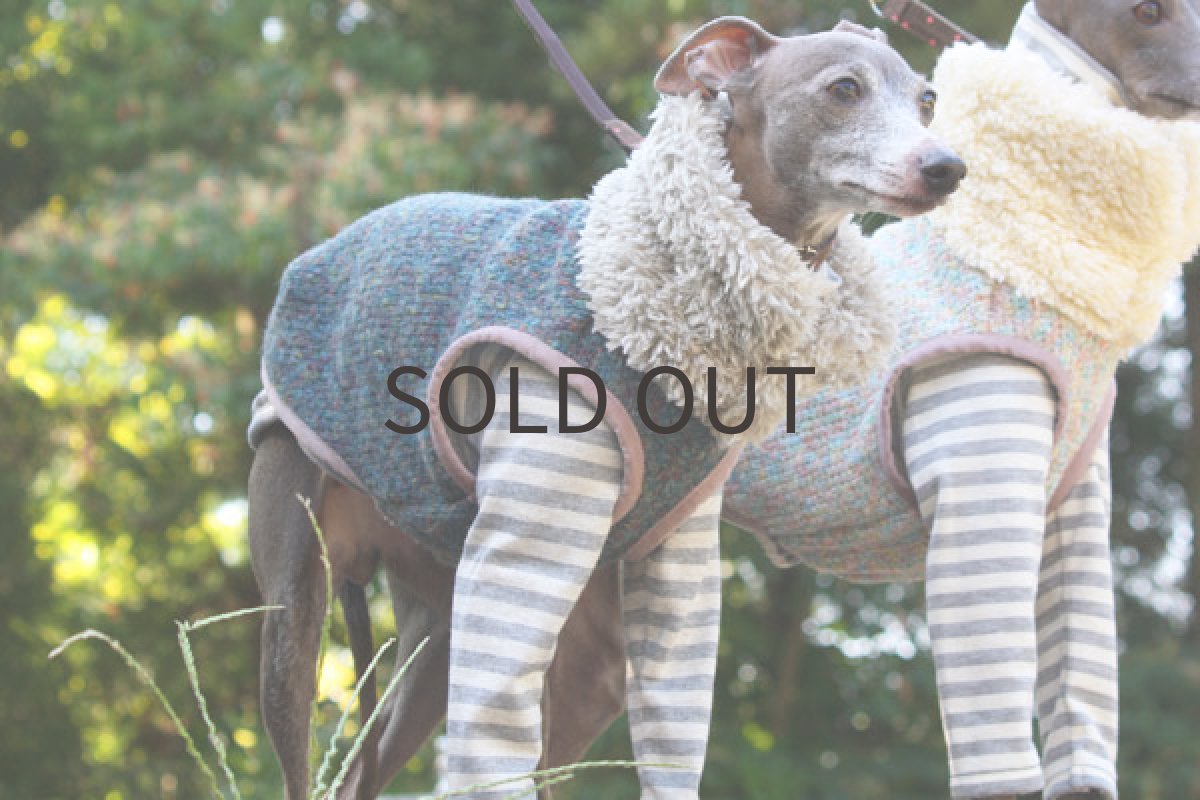 画像5: シンプルボーダー（グレー×ベージュ) (5)