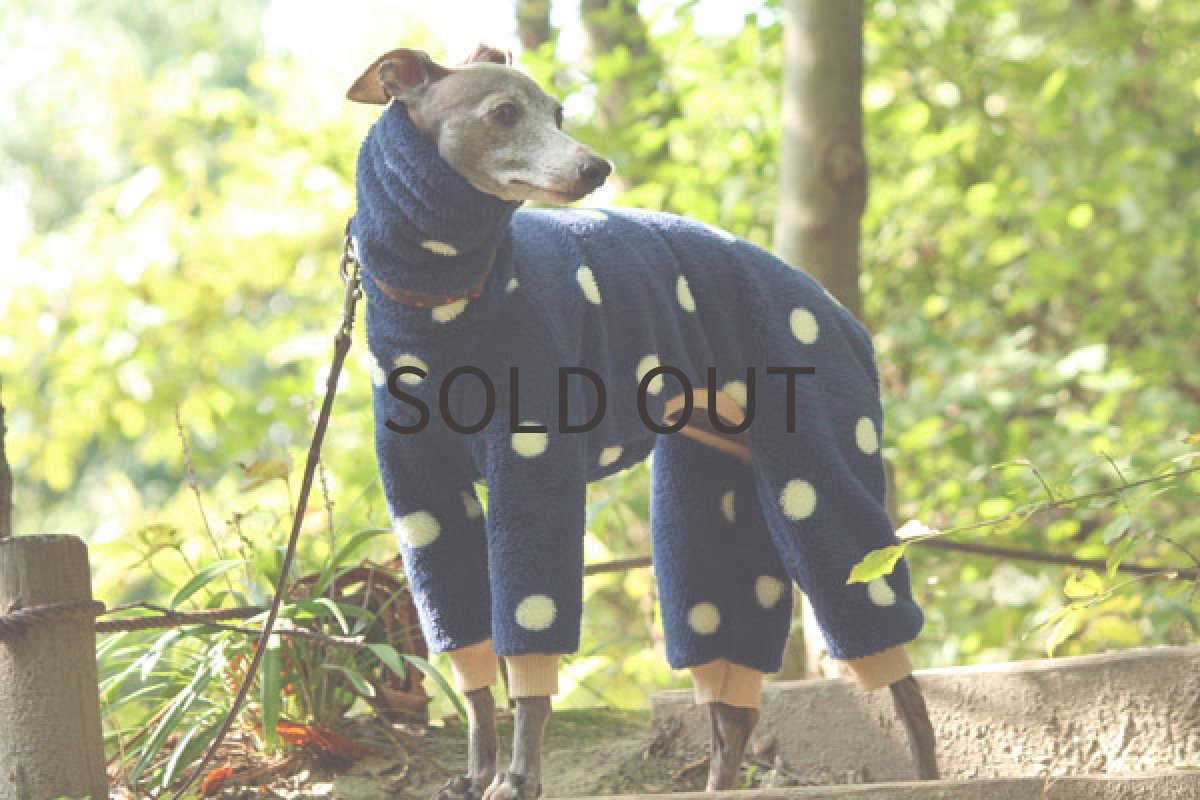 画像4: 両面ふわふわドット（ネイビー） (4)