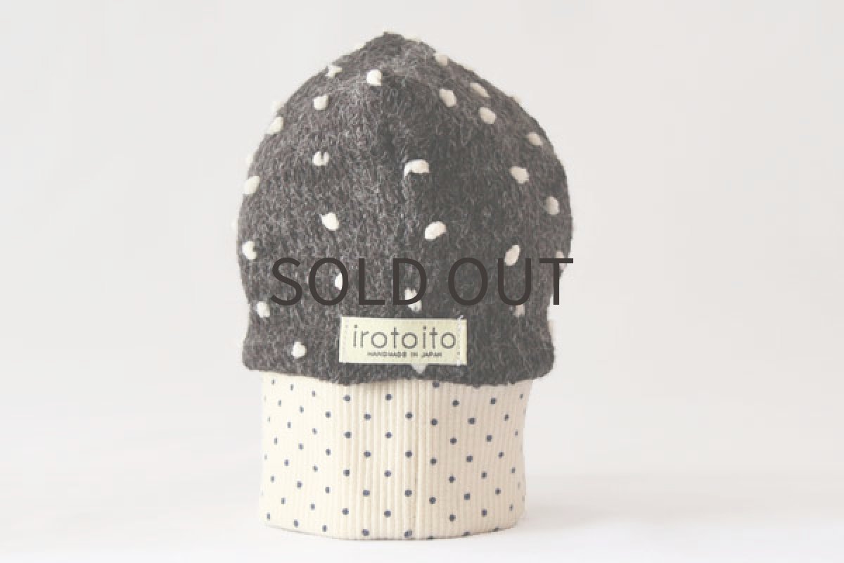 画像3: すみくろの雫スヌード（ピンドットリブ） (3)