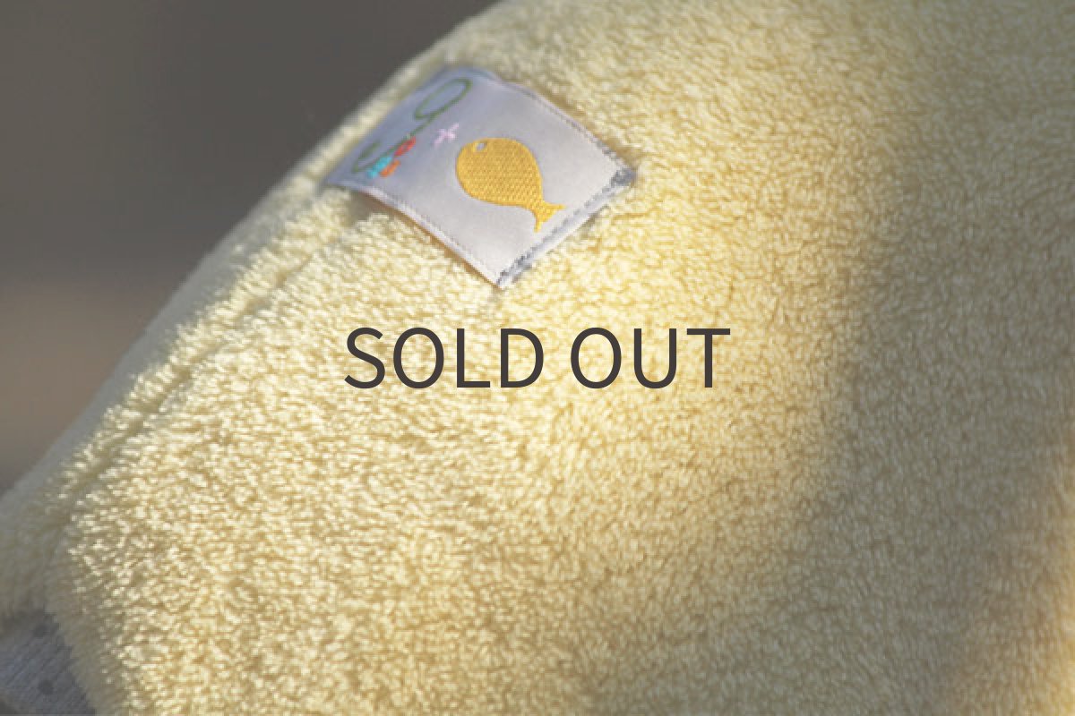 画像4: 両面マイクロファーのロンパース（クリームイエロー） (4)