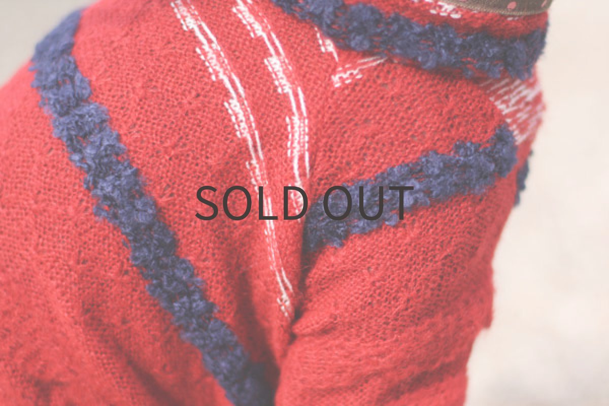 画像4: リップルニットのタイトロンパース(レッド) (4)