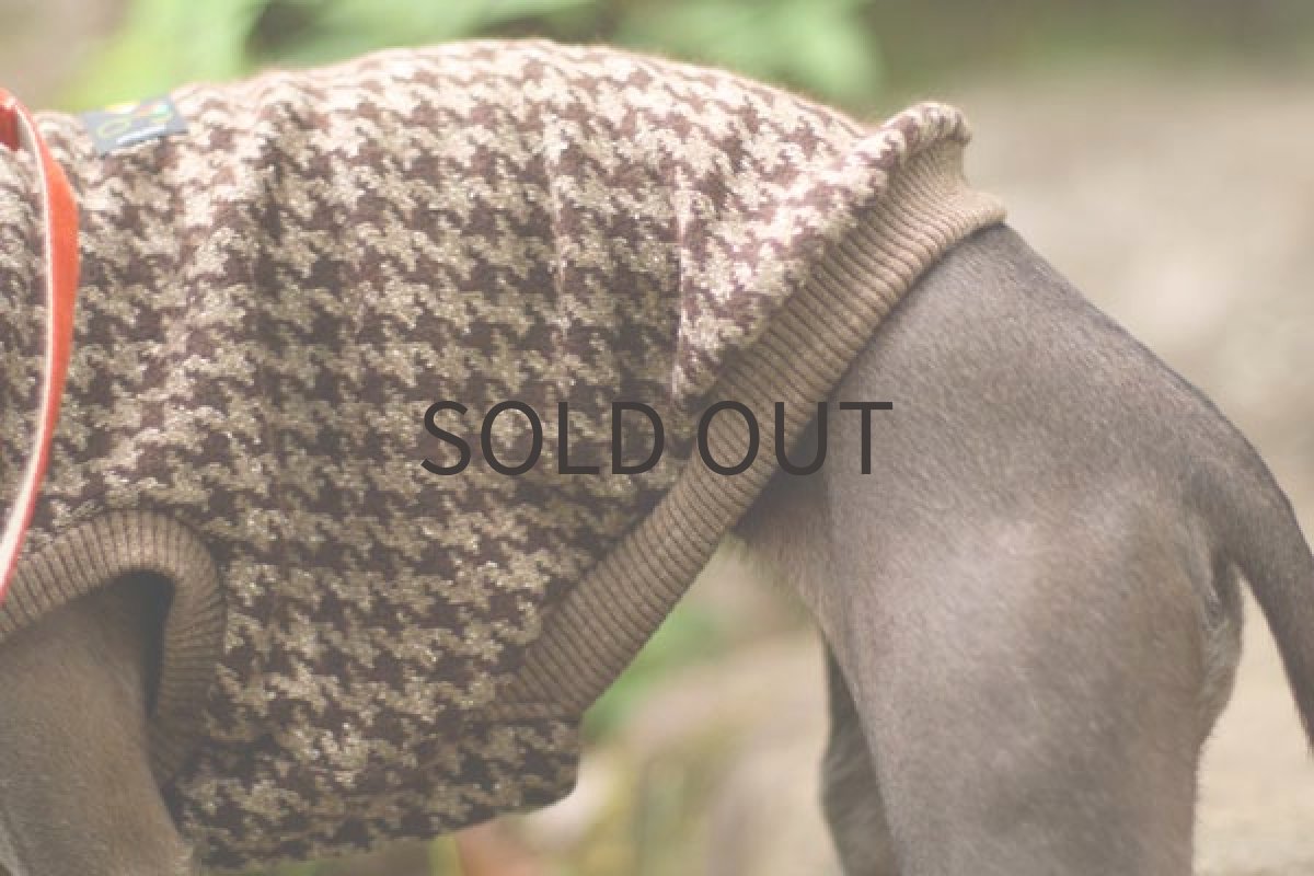 画像5: シルク混■千鳥ニットのベスト（ブラウン） (5)