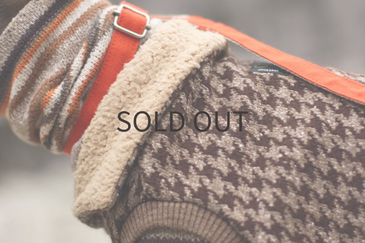 画像4: シルク混■千鳥ニットのベスト（ブラウン） (4)