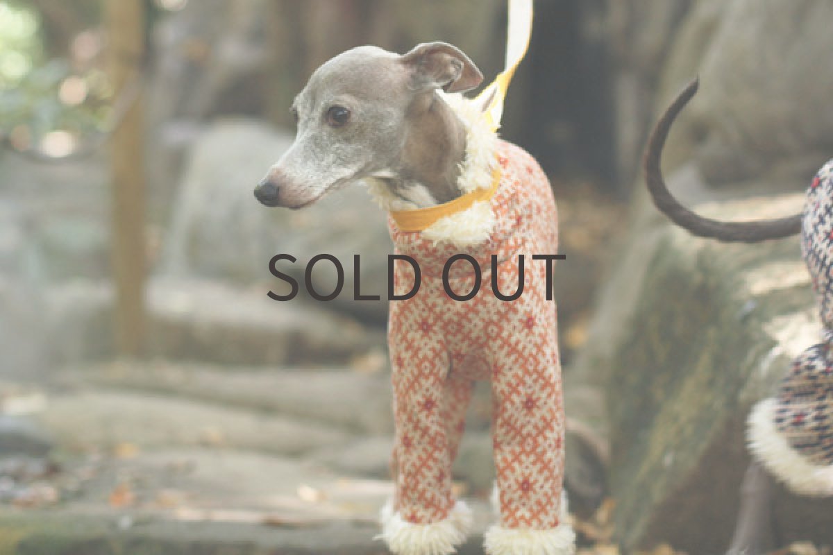 画像4: 雪柄ジャガード（オレンジ） (4)