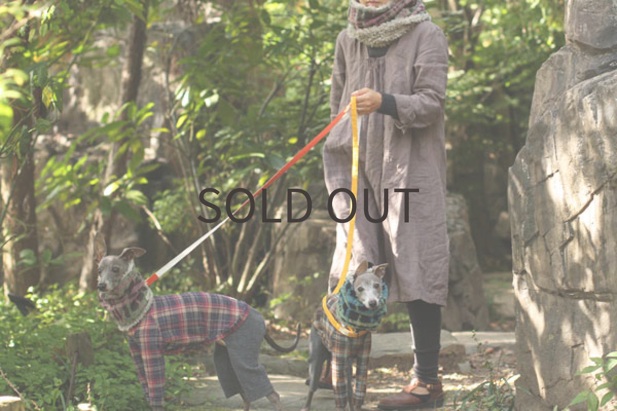 画像3: 愛犬とお揃い■フェルト風チェックのネックウォーマー (3)