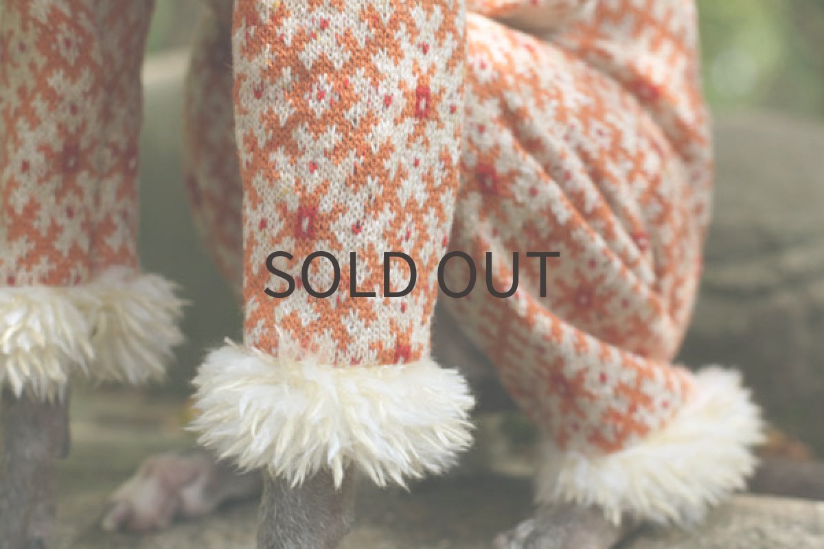 画像5: 雪柄ジャガード（オレンジ） (5)