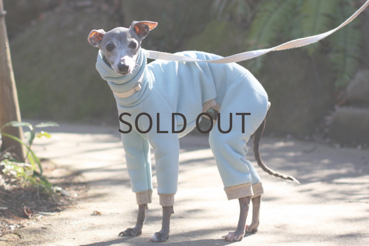 画像5: 裏起毛のトレーナーロンパ（みずいろ） (5)