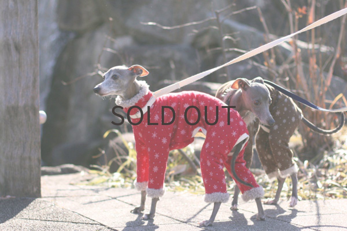 画像2: キルトニット*雪*（フレンチレッド） (2)