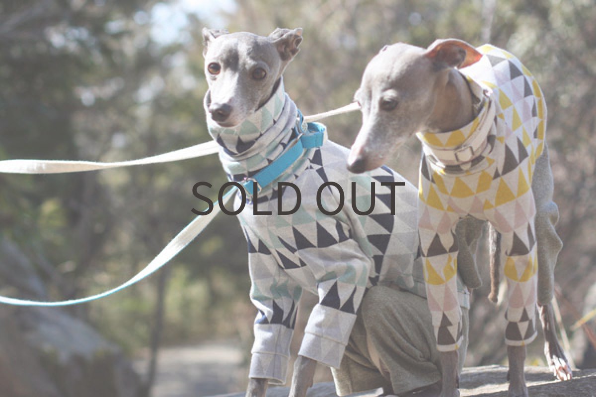 画像3: ミントブルーの三角ロンパ (3)