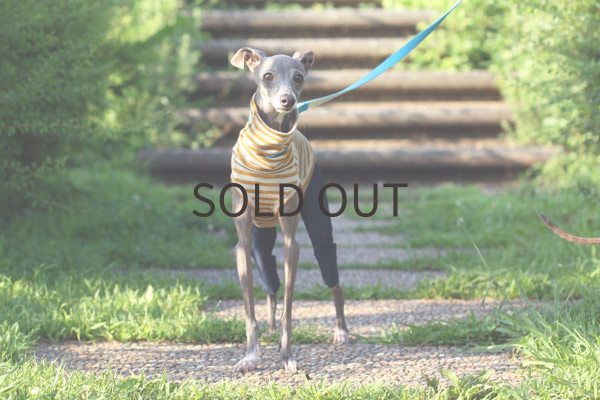 画像4: リネン風コットンボーダーのロンパ (4)