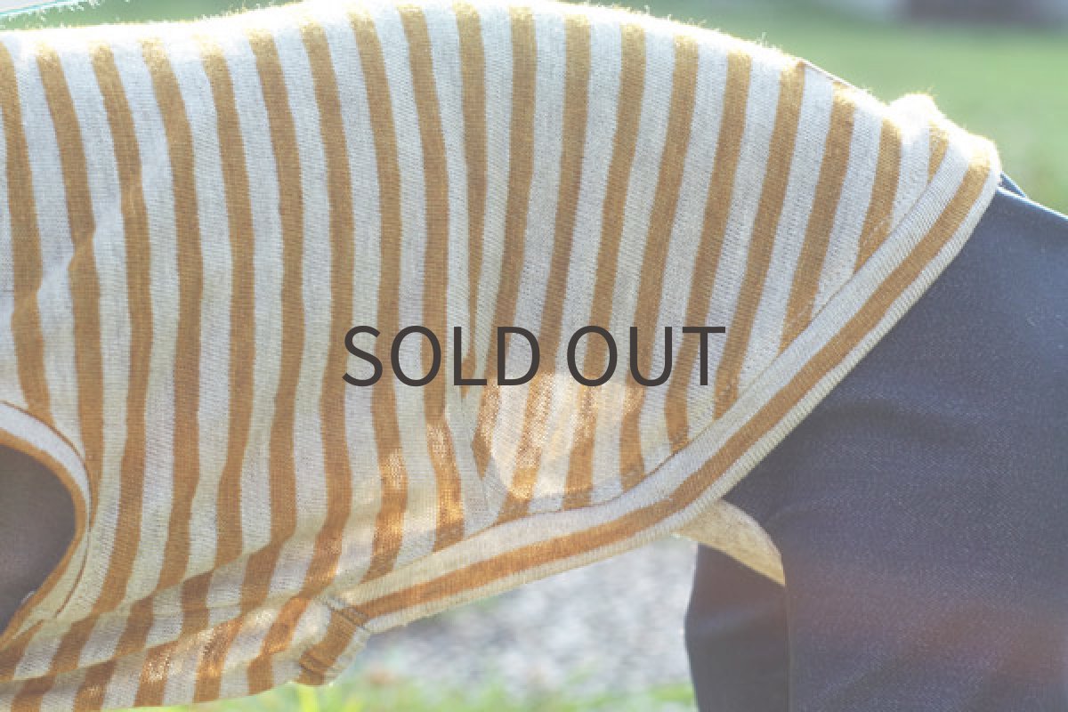 画像5: リネン風コットンボーダーのロンパ (5)