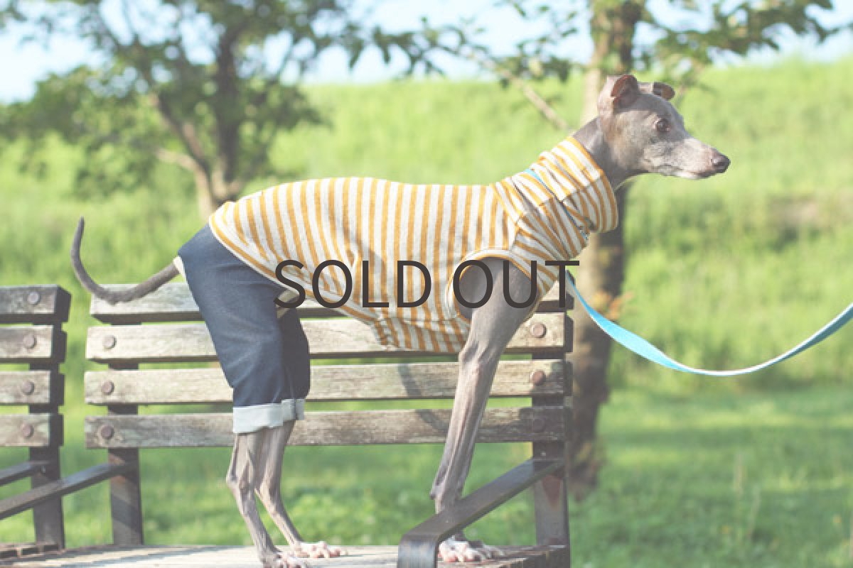 画像3: リネン風コットンボーダーのロンパ (3)