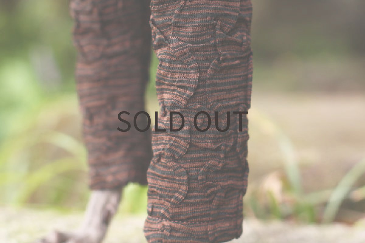 画像5: ふくれ織りのジャガードニット（こげ茶） (5)