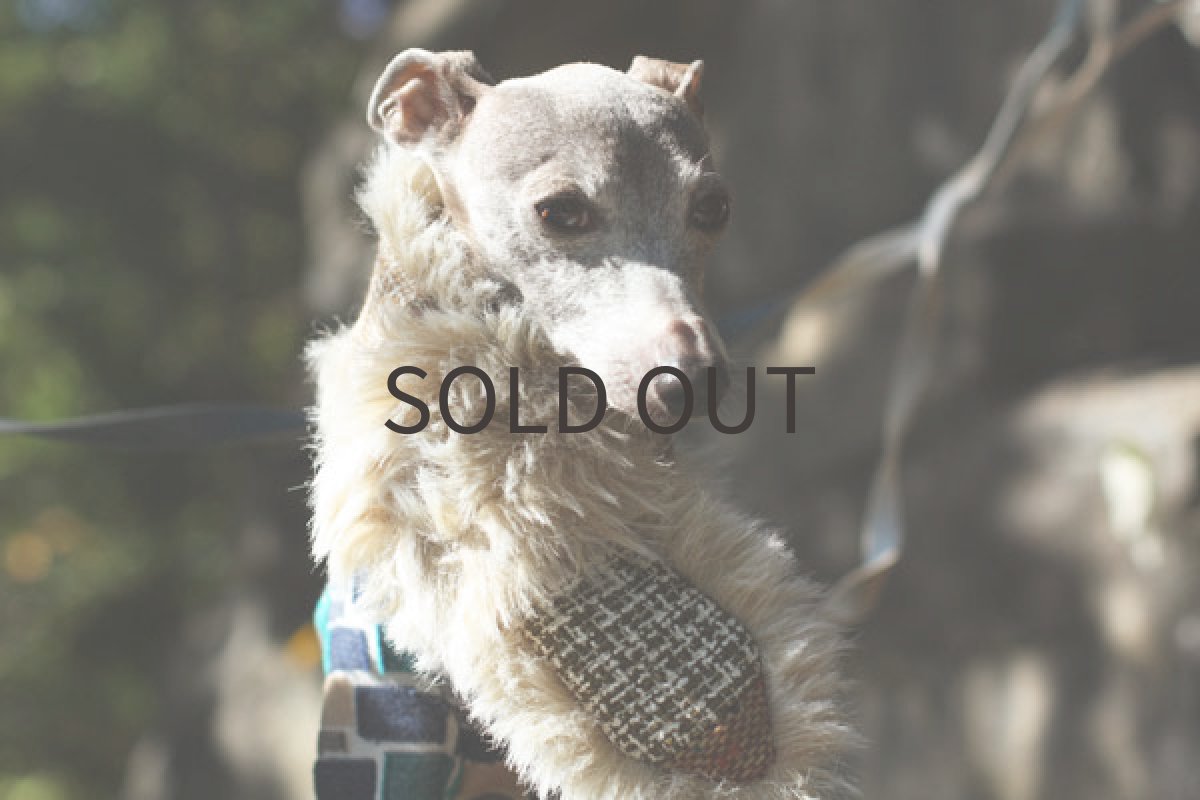 画像2: パッチワークのマフラー（ライトイエロー） (2)