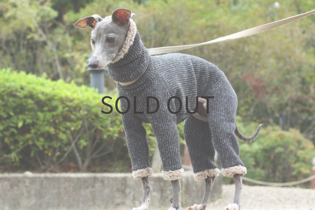 画像2: あぜ編みニットのロンパース (2)