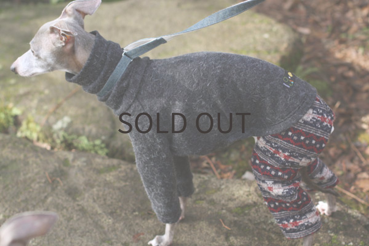 画像4: ネイティブ柄パンツのロンパ(ネイビー/レッド) (4)