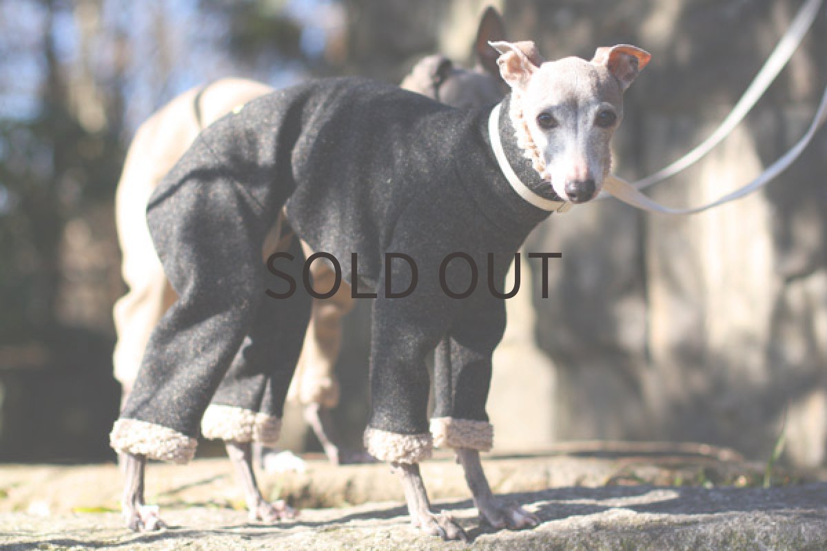 画像5: ウールニットのロンパ（ブラック） (5)