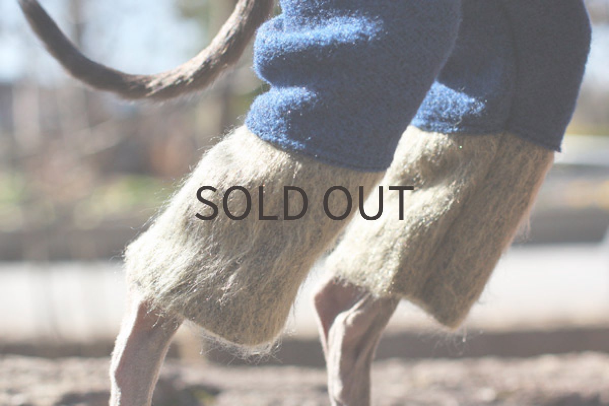 画像5: シャギーニットの切り替えロンパ (5)