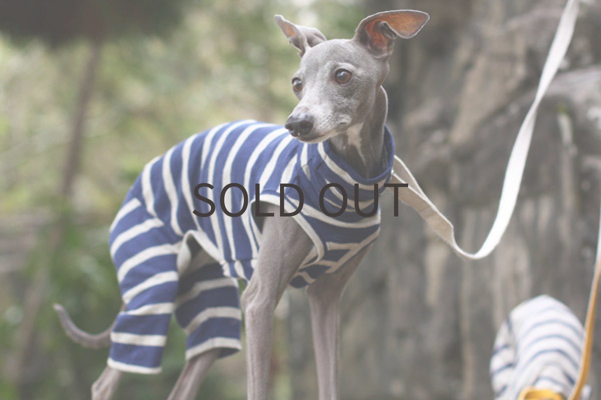 画像2: リネンニットのロンパ（ネイビー） (2)