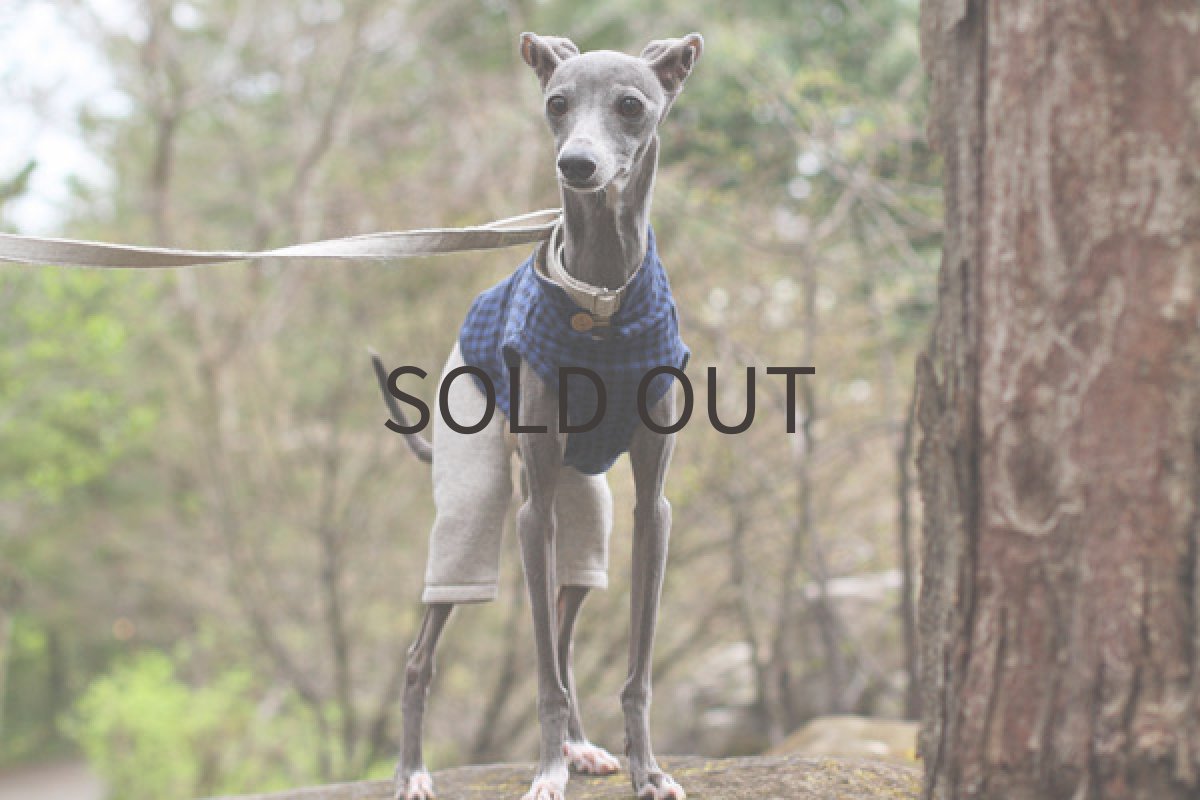 画像5: ギンガムチェックのロンパ(ネイビー) (5)