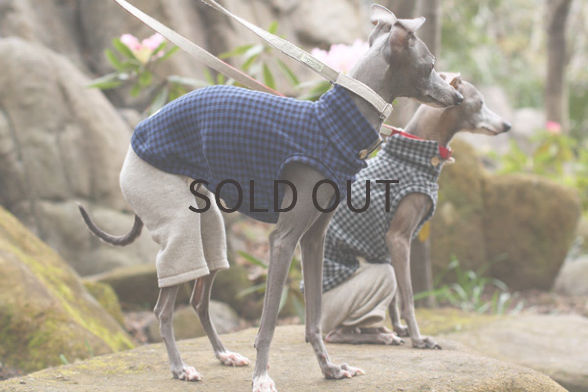 画像3: ギンガムチェックのロンパ(ネイビー) (3)