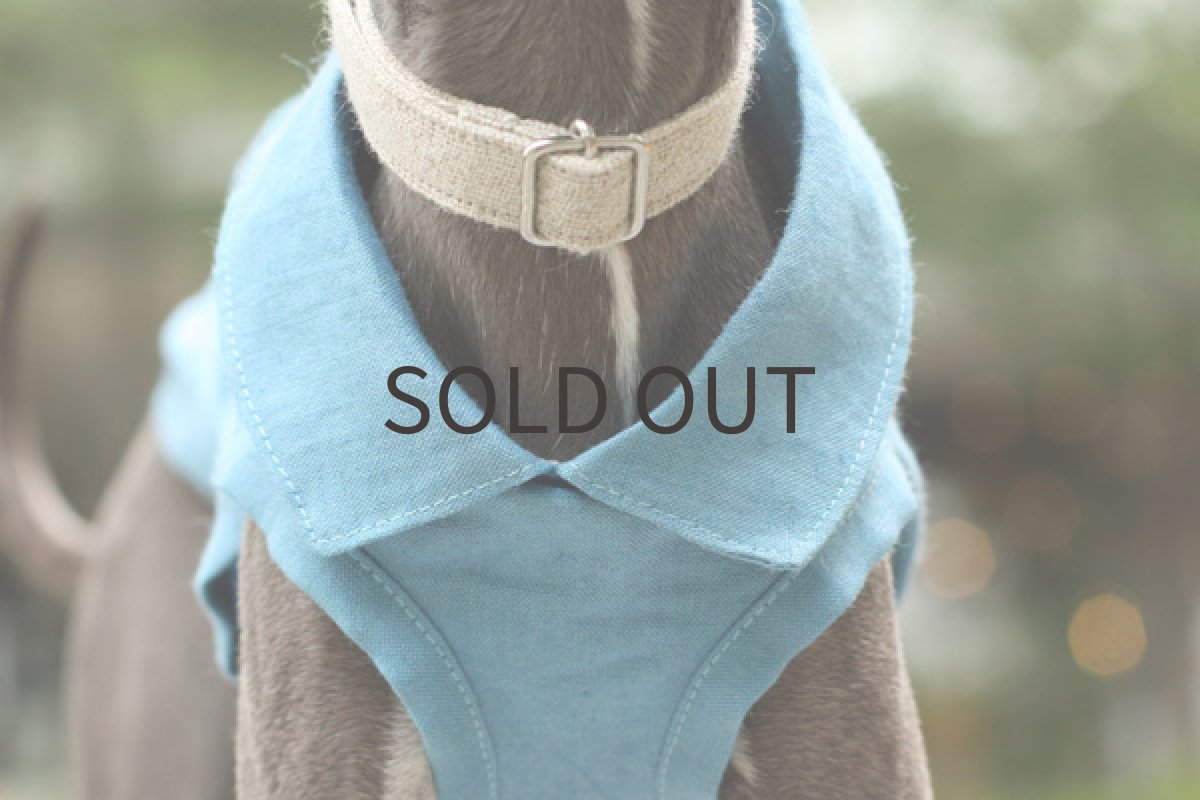 画像3: ベルギーリネンのタックシャツ（ブルー） (3)