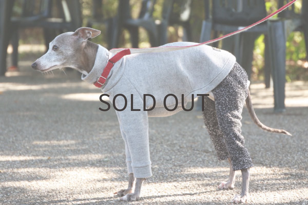 画像4: ヘリンボーン圧縮ウールのロンパ (4)