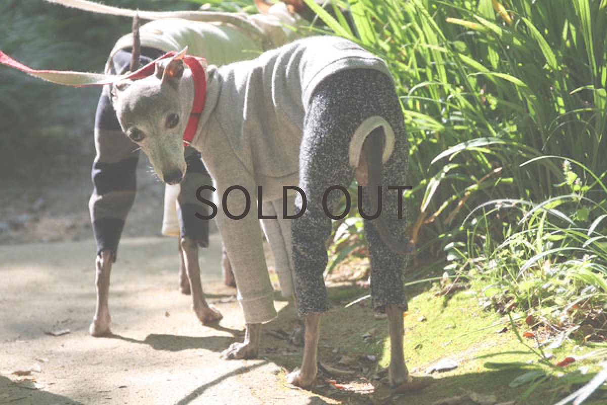 画像2: ヘリンボーン圧縮ウールのロンパ (2)