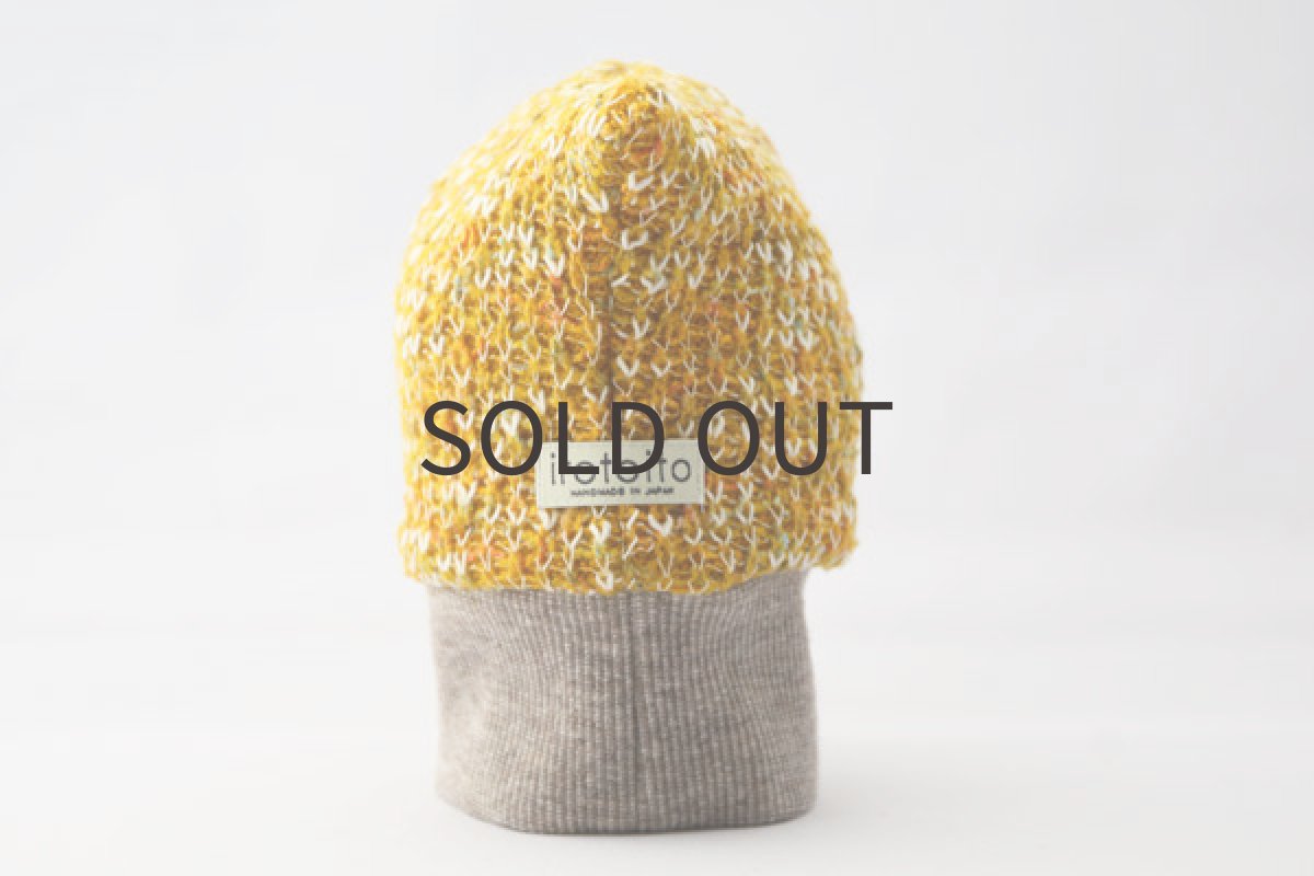 画像5: 接結ニットの雫スヌード（イエロー） (5)