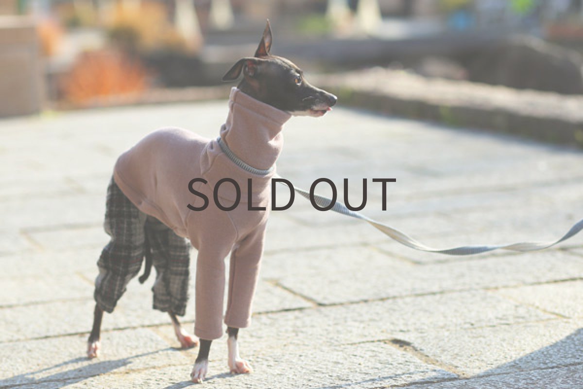 イタグレ服 ループチェックパンツのロンパ 全身