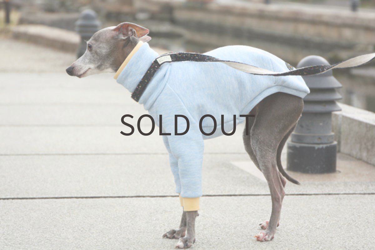 画像2: 霜降りブルーのトレーナーシャツ (2)