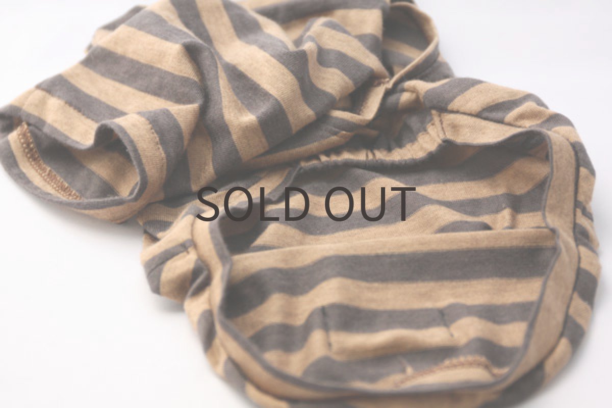 画像6: ウール混ボーダー(モカベージュ) (6)