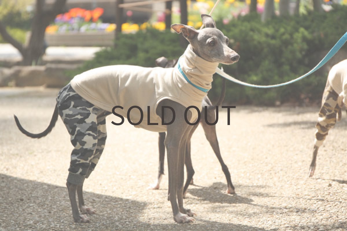 画像2: カモフラパンツのロンパ（グレー） (2)