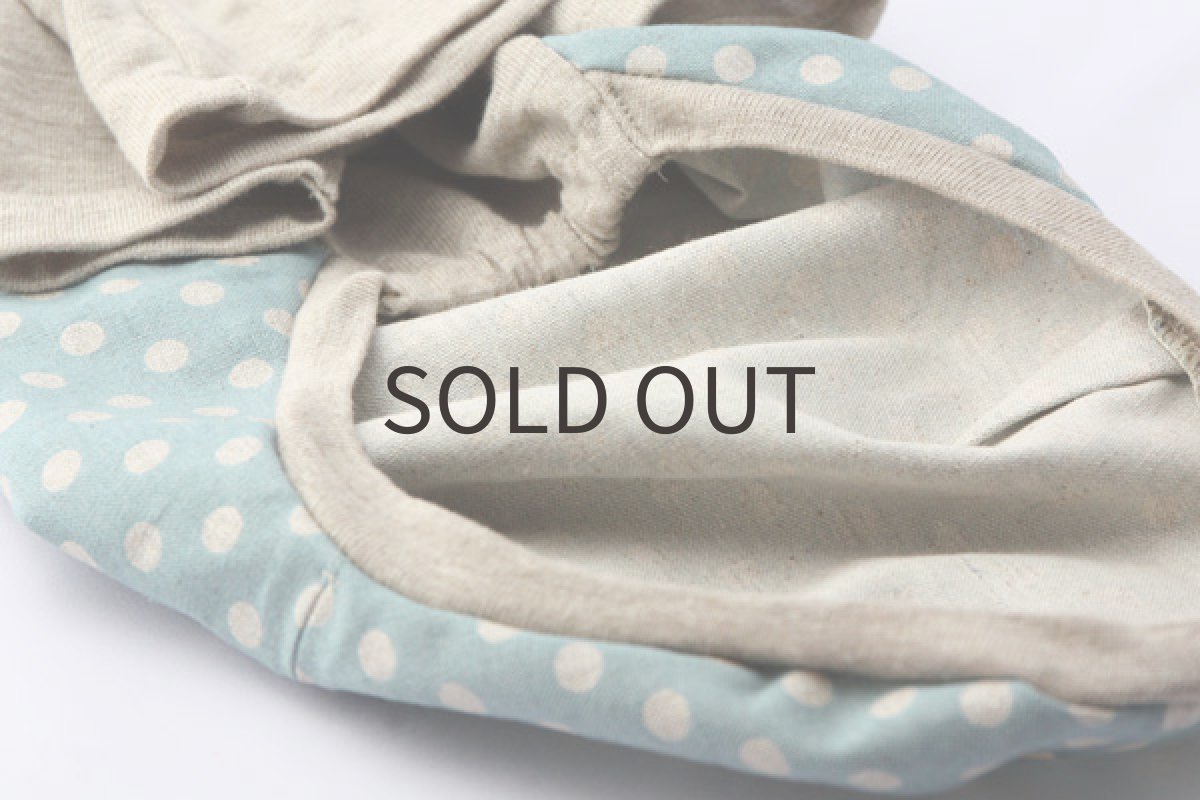 画像6: ラメドットの綿麻シャツ（スモークブルー） (6)