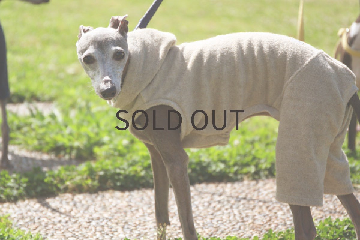 画像3: 綿麻パイルのロンパ（生成り） (3)