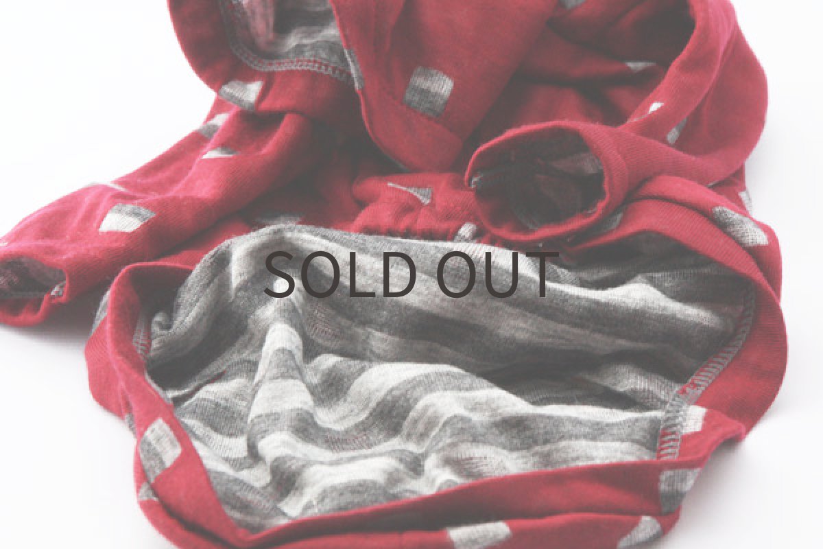 画像6: ブロックボーダーの接結シャツ（レッド） (6)