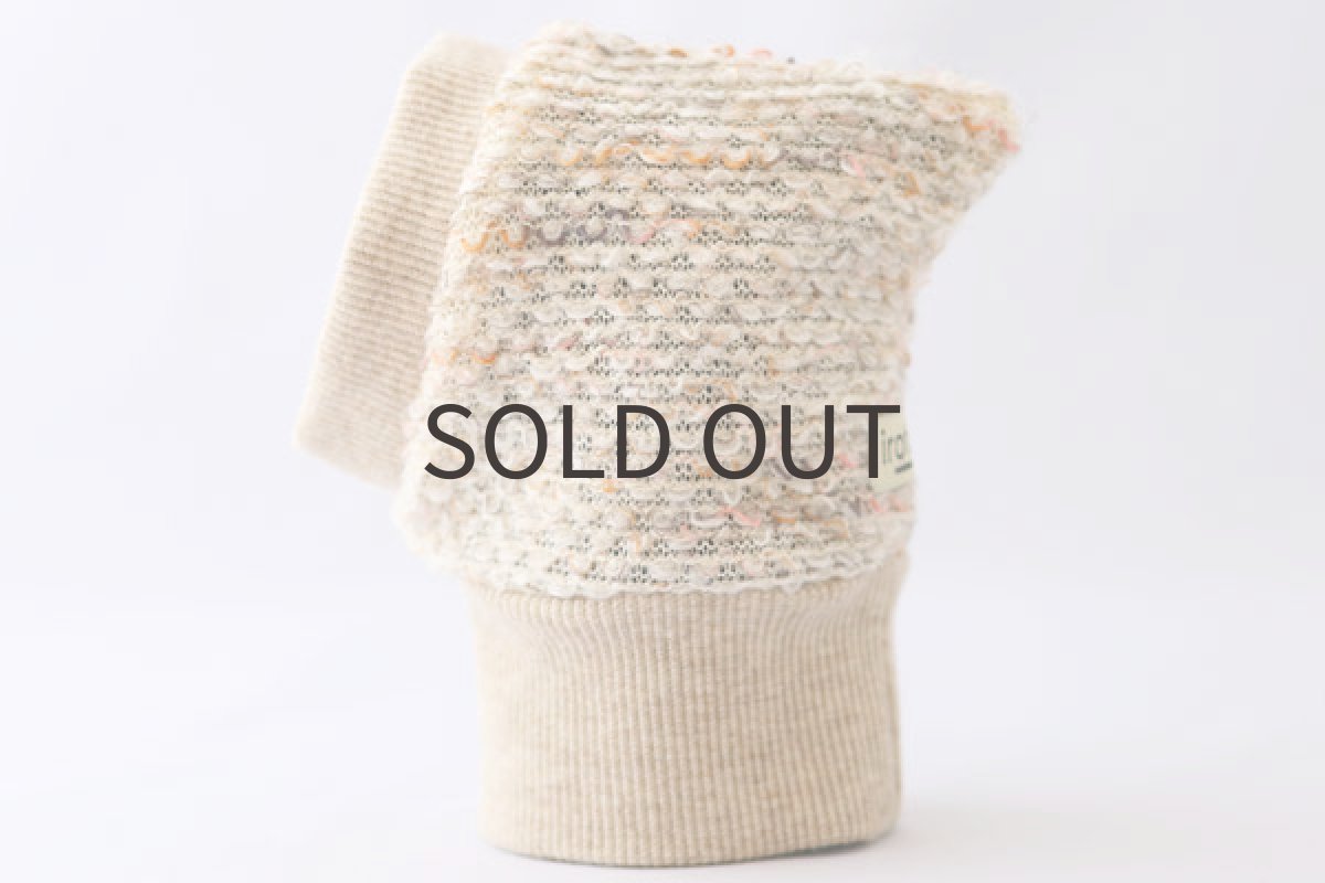 画像5: ネップツイードの雫スヌード（バニラ） (5)