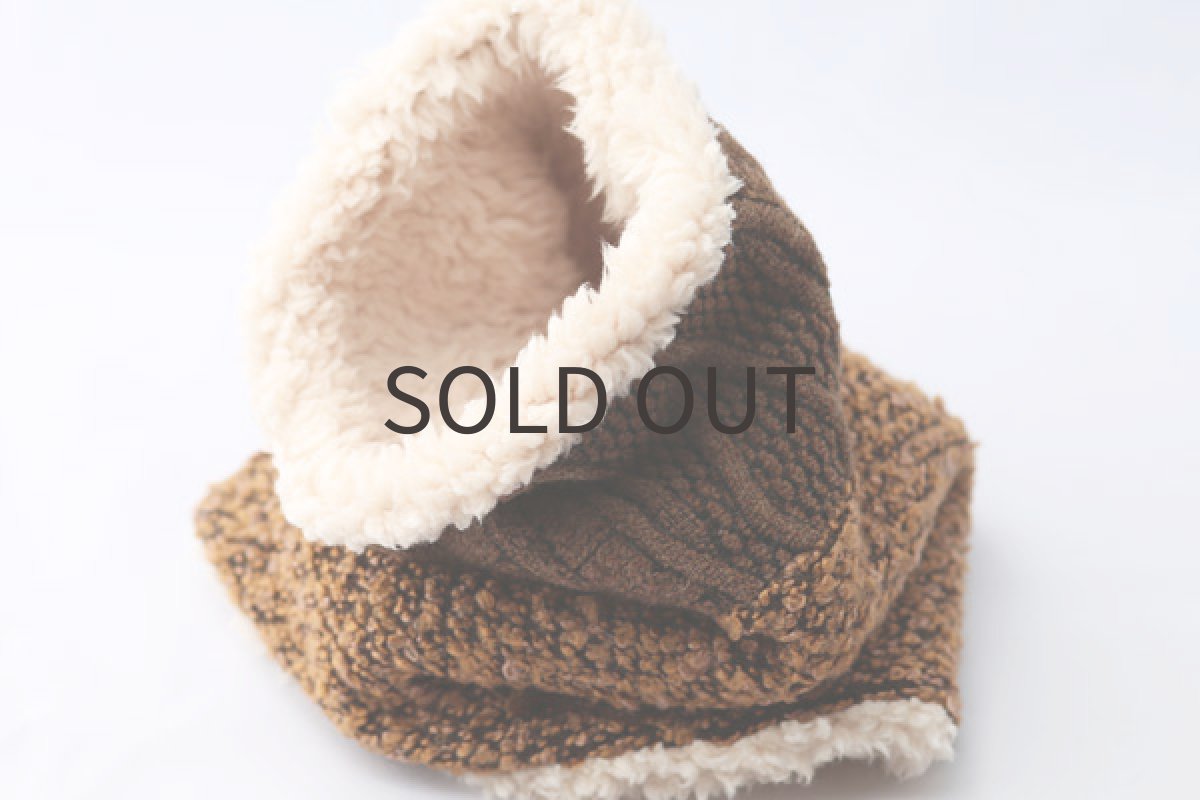 画像7: twotoneネックウォーマー（ブラウン） (7)