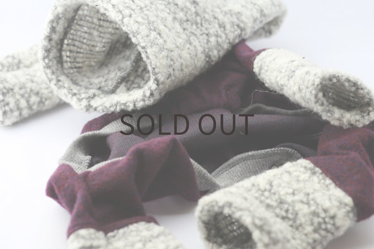 イタグレ服 +ブークレーヤーン(パープル) 平置き