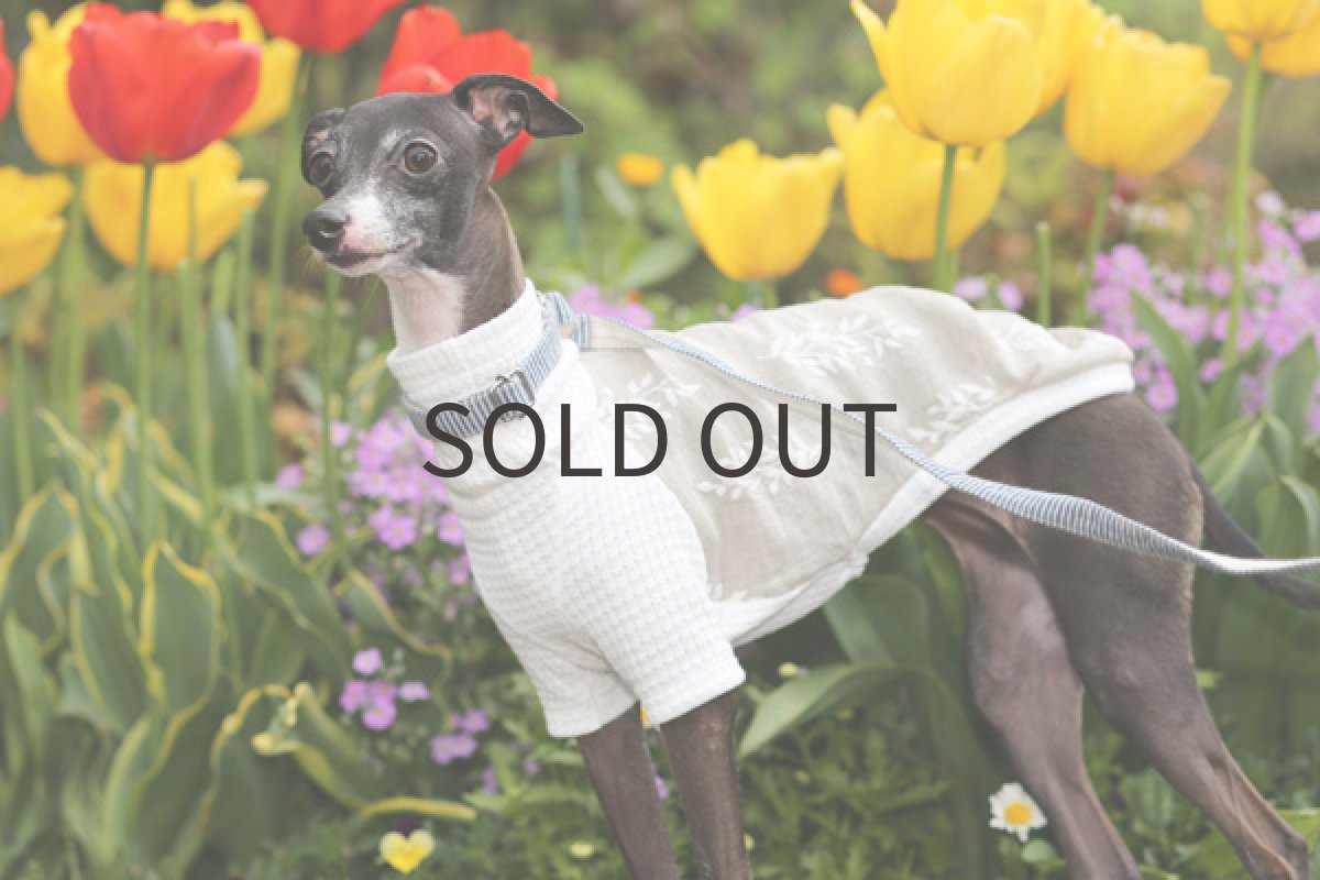 画像3: リーフモチーフ刺繍のリネン (3)