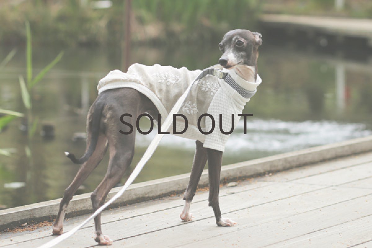 画像4: リーフモチーフ刺繍のリネン (4)