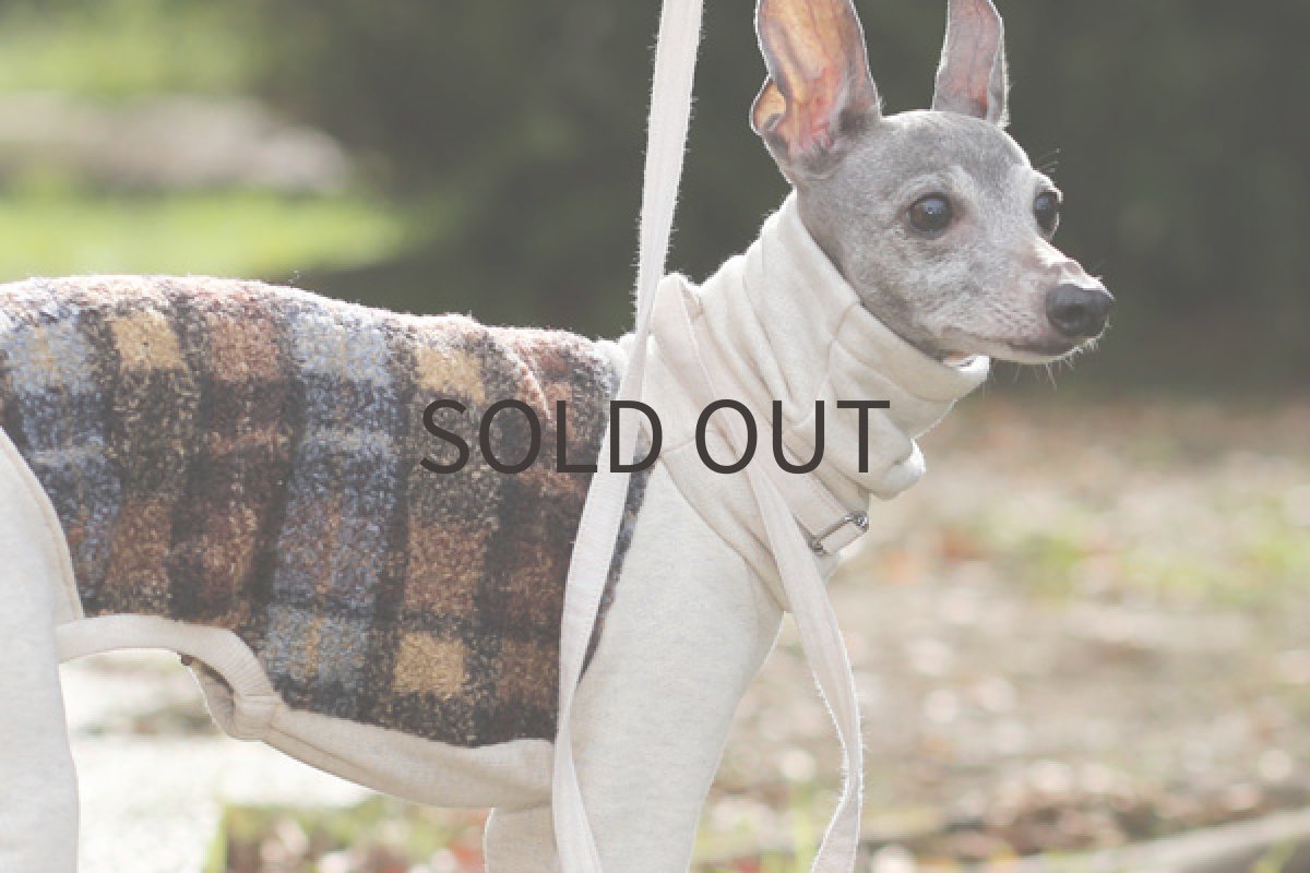 画像4: もこもこボアチェック（ブラウン×ブルー） (4)