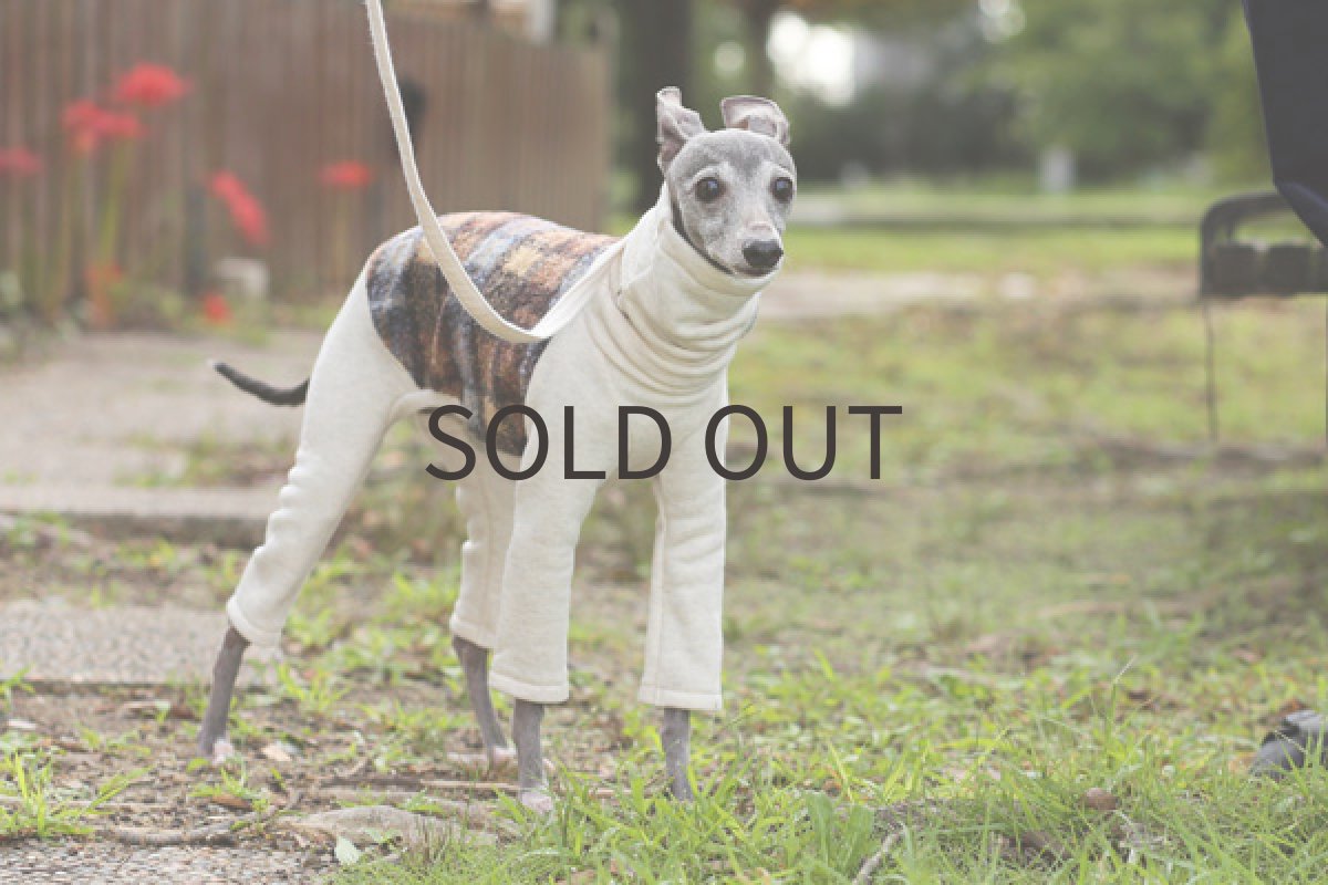 画像3: もこもこボアチェック（ブラウン×ブルー） (3)