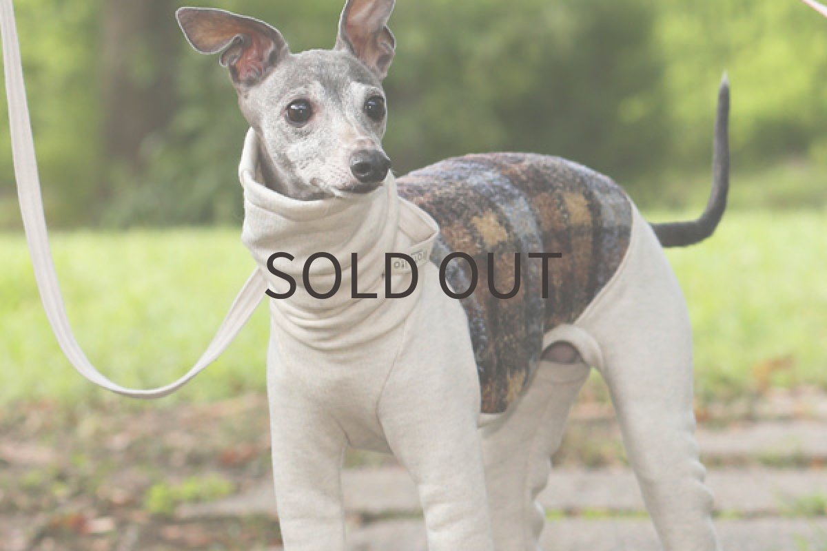 画像2: もこもこボアチェック（ブラウン×ブルー） (2)